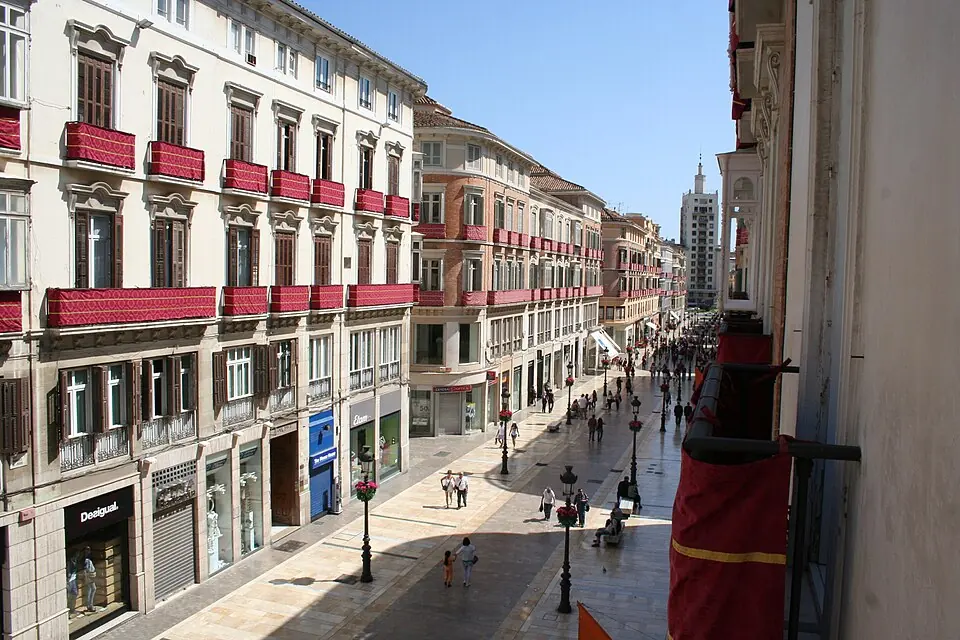 Calle Marqués de Larios, the main shopping street.