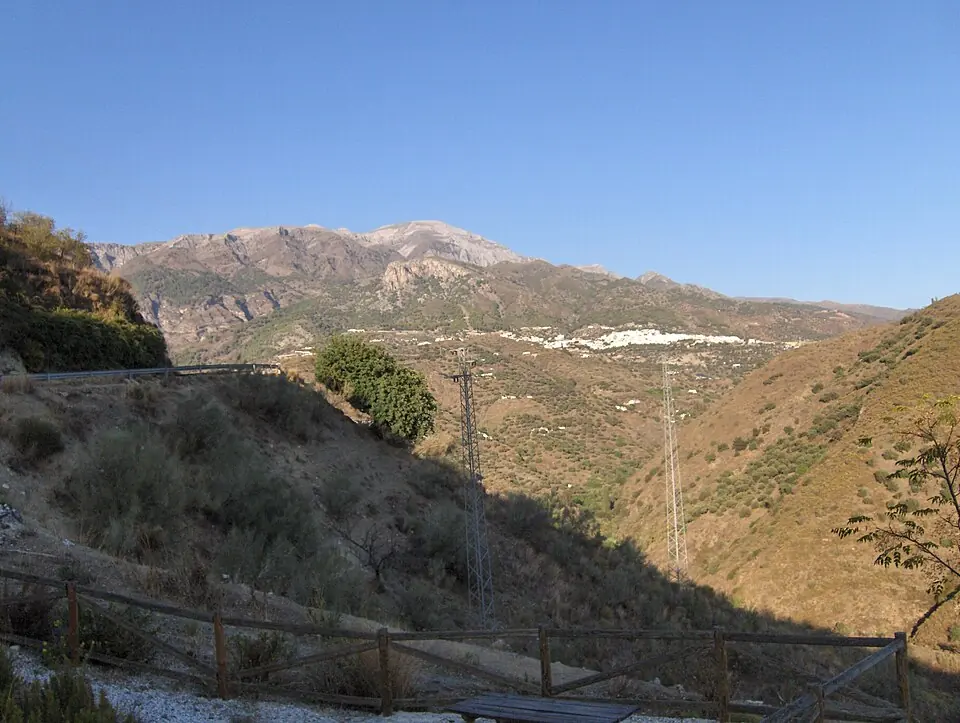 Canillas de Aceituno at the foot of La Maroma.