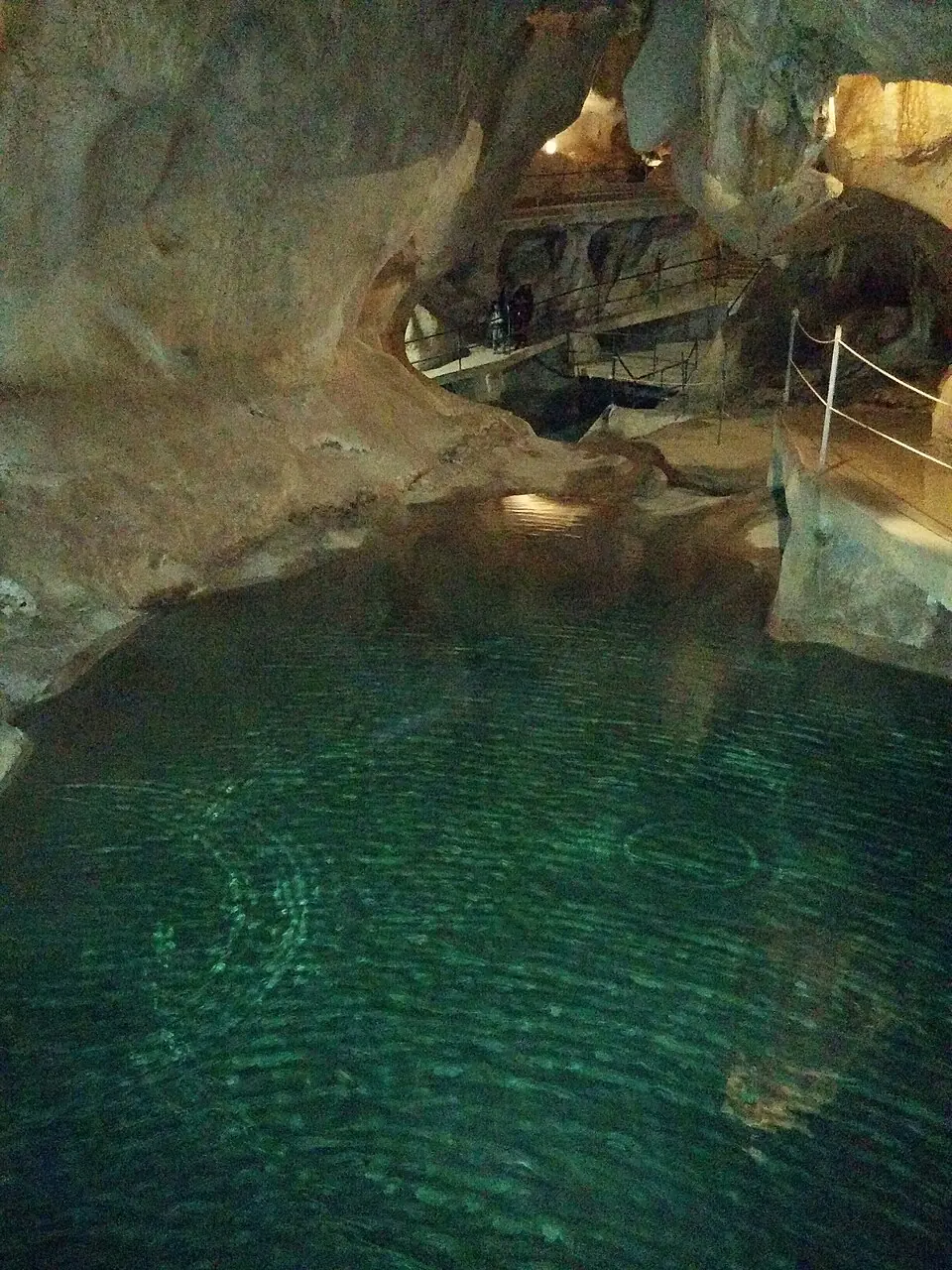 Inside the Cueva del Tesoro, at La Cala del Moral.