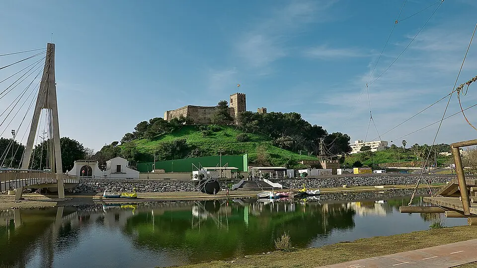 Sohail castle at the mouth of the Fuengirola river.