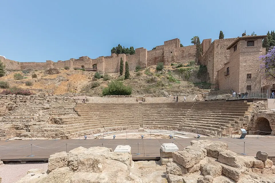 The Roman theatre, with the Alcazaba behind, is the city's oldest monument.